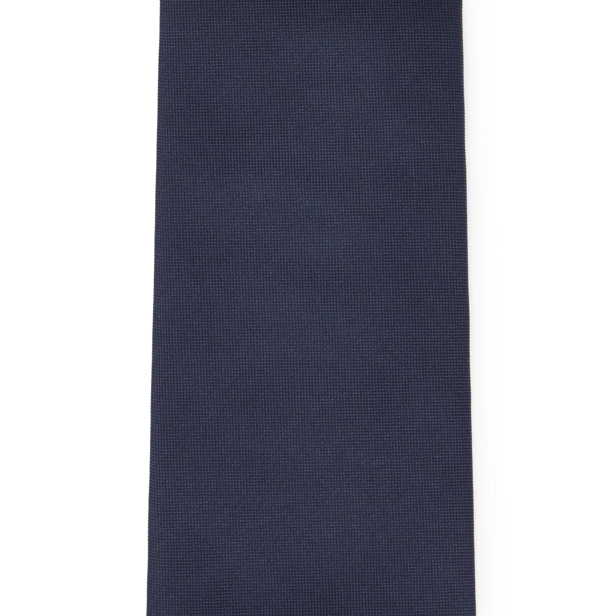 Navy Blue Plain Woven Silk Tie