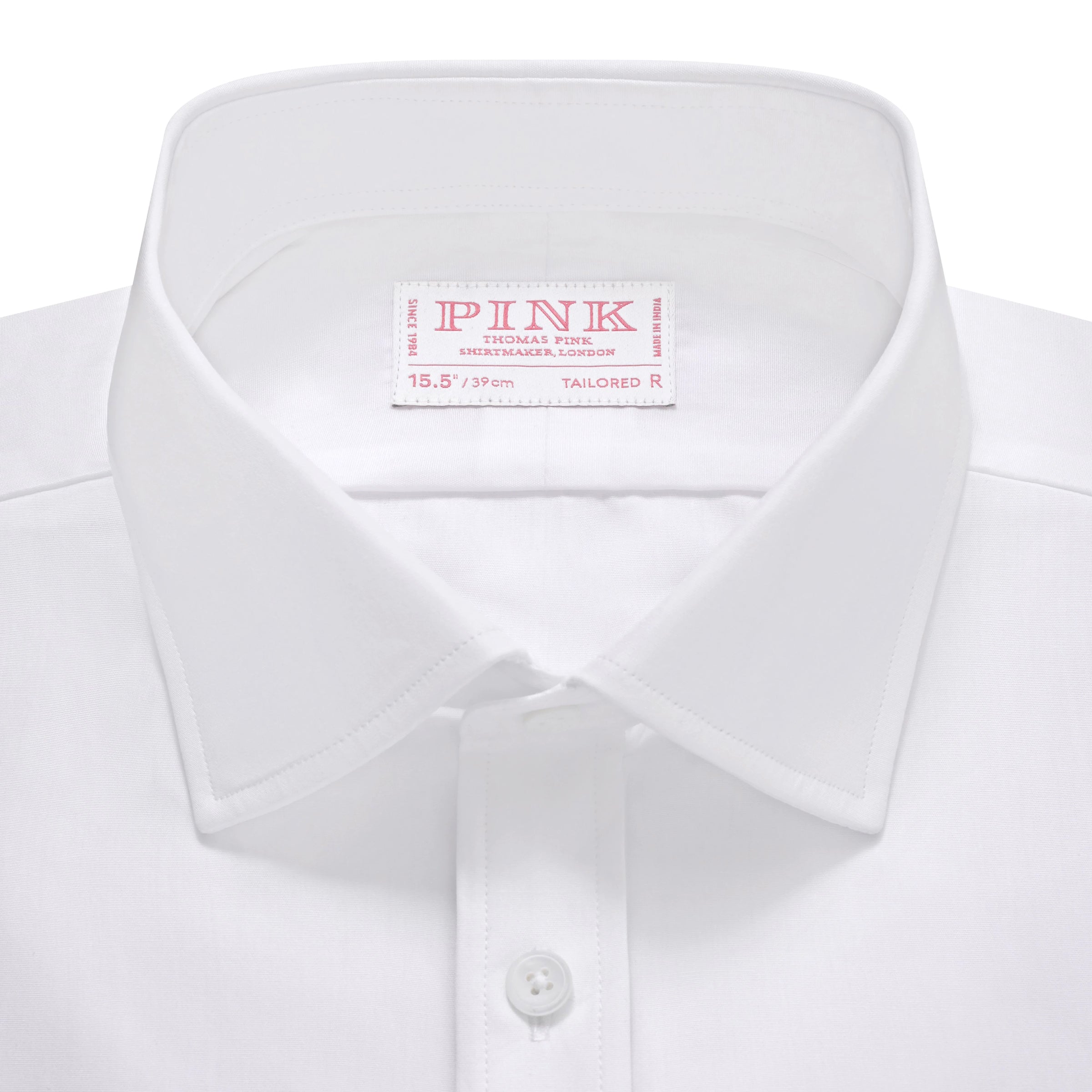 White Slim Fit Formal Double Cuff Ramses Poplin Shirt