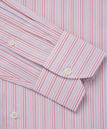 Pink & Blue Classic Fit Supraluxe Multi Stripe Formal Shirt