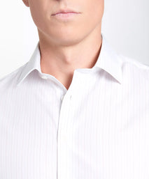 Multi & White Tailored Fit Fine City Multi Stripe Formal Shirt
